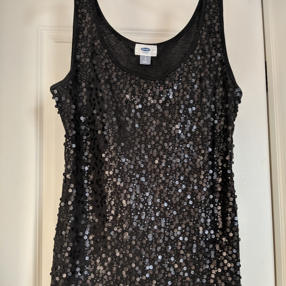 *4/$25* Black sequin tank top